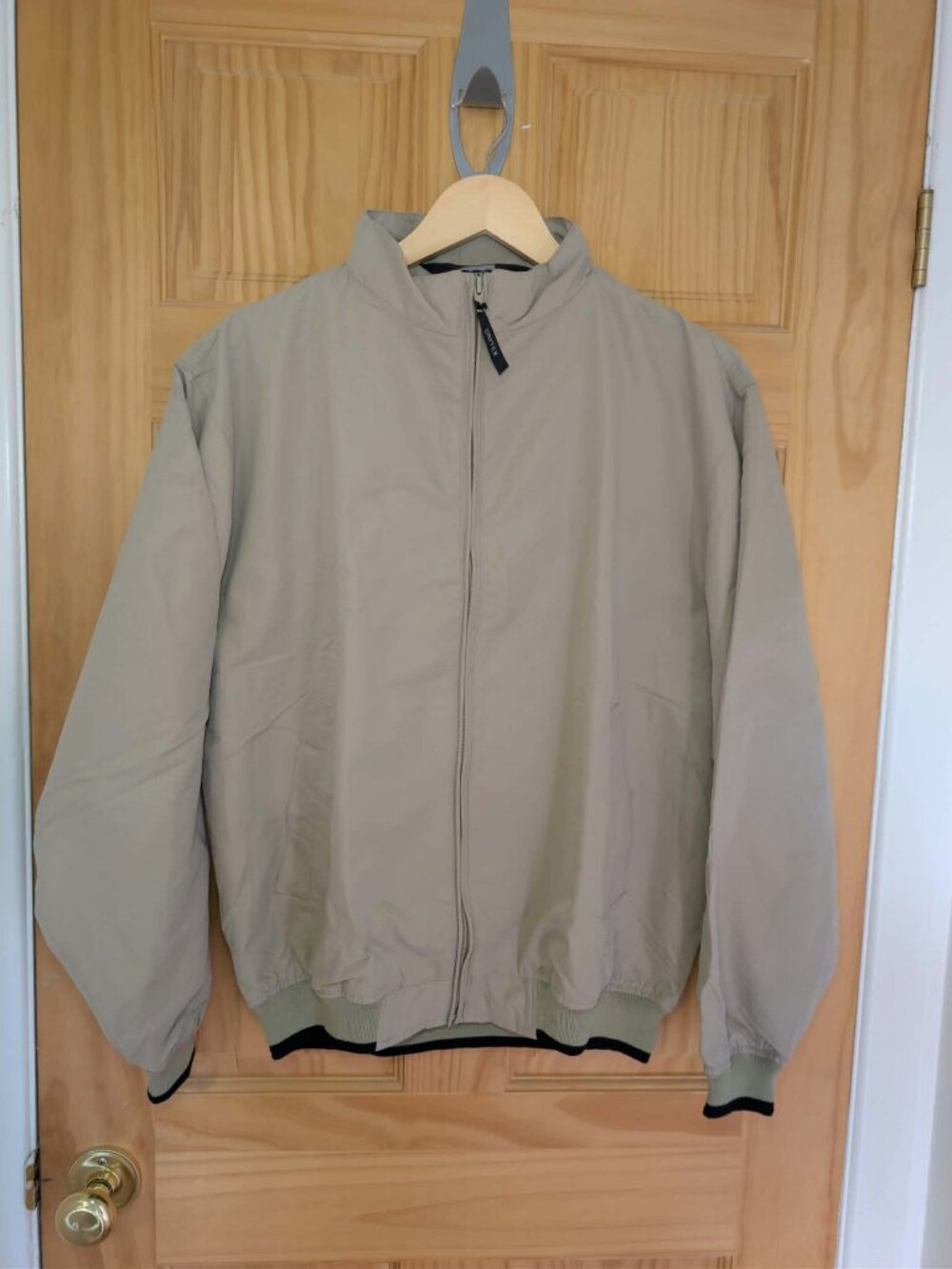 Dritek by Medal Player Mens Lightweight Zip Windbreaker Jacket Beige L